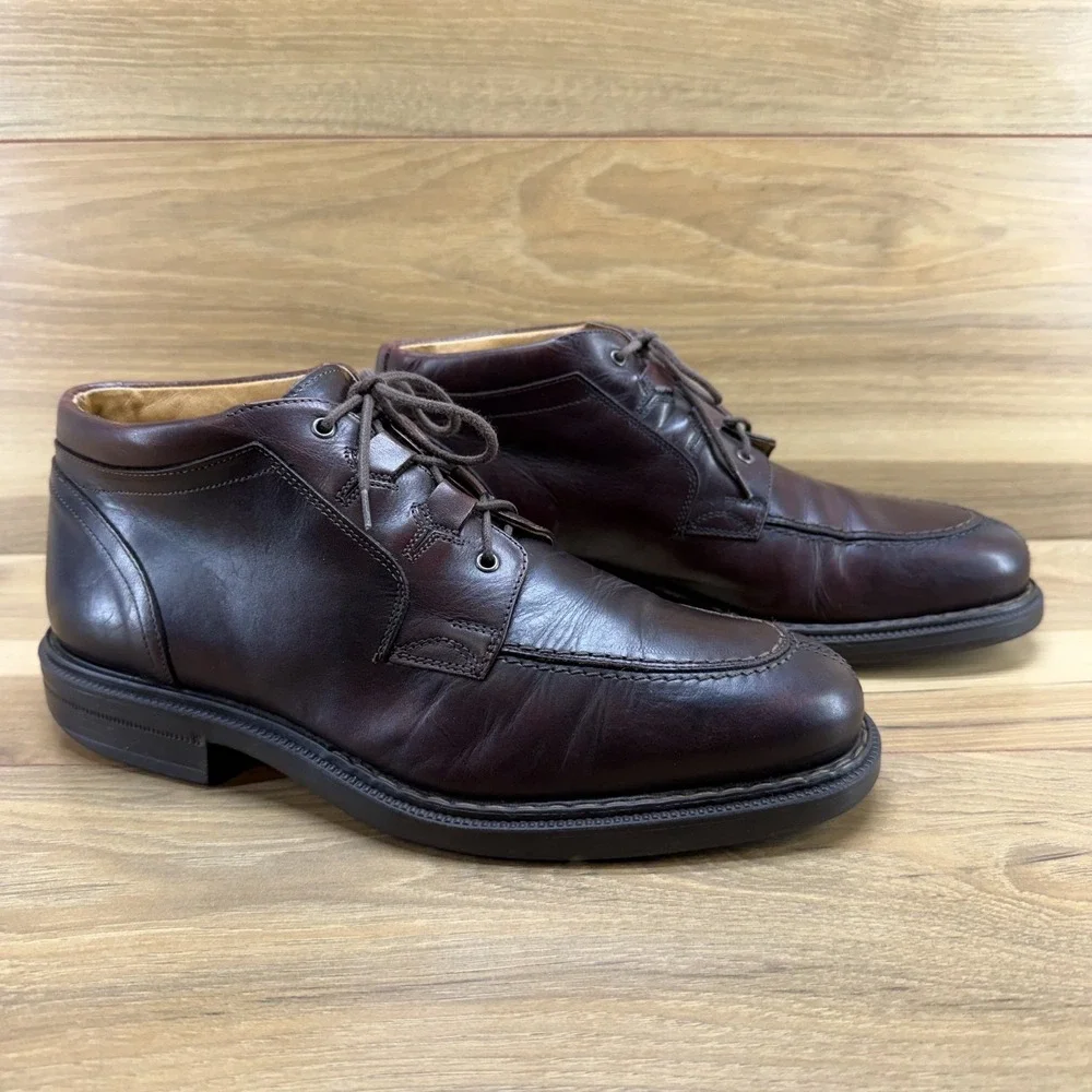 BACCO BUCCI Vintage Apron Split Toe Boot 9‎ Brown Leather Formal Business